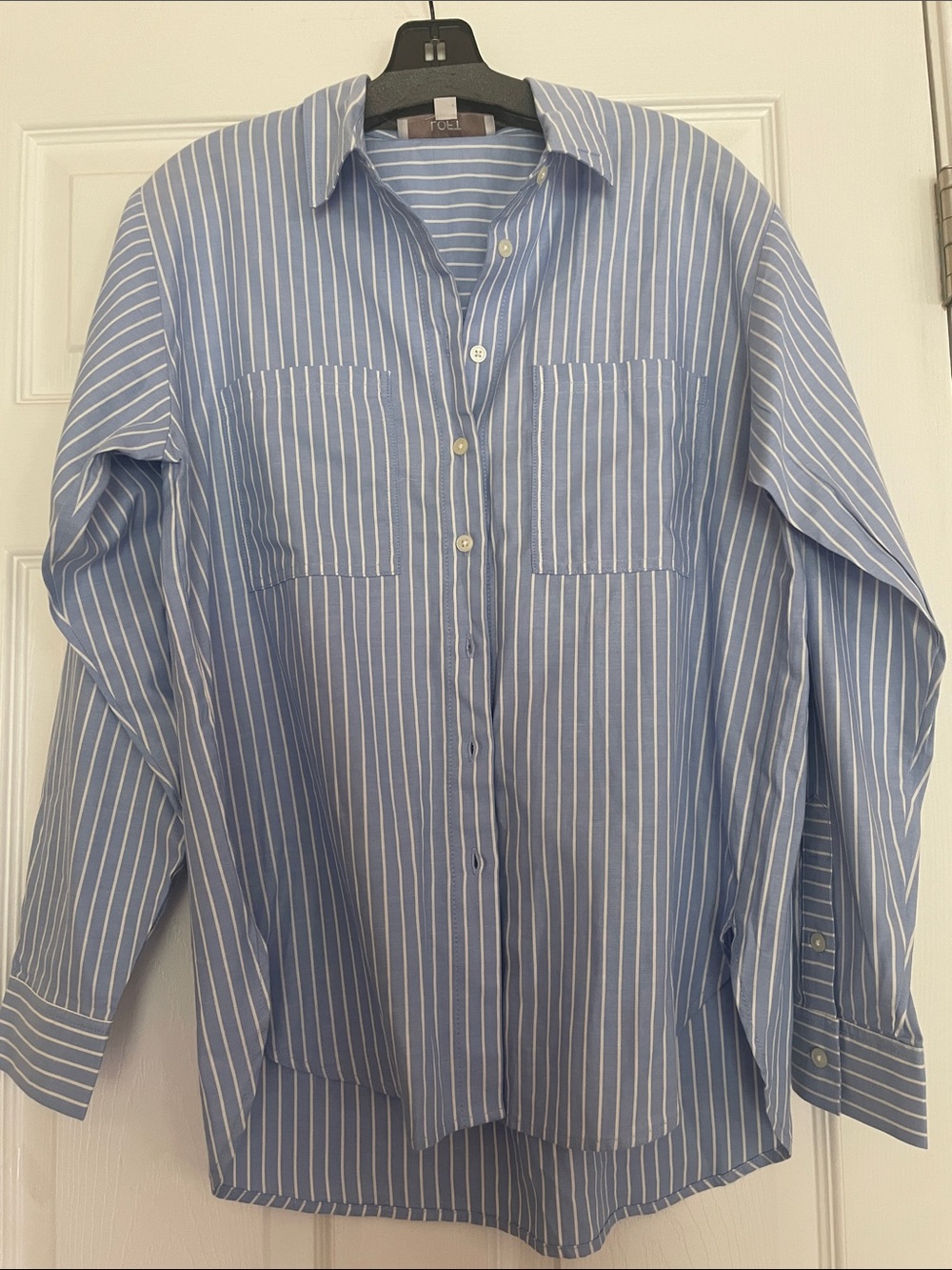 Ladies Loft Blue Stripe Button-Up Shirt 👔